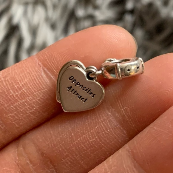 Authentic Pandora x Disney Lady and the Tramp Heart Dangle Charm Sterling Silver - Picture 13 of 15